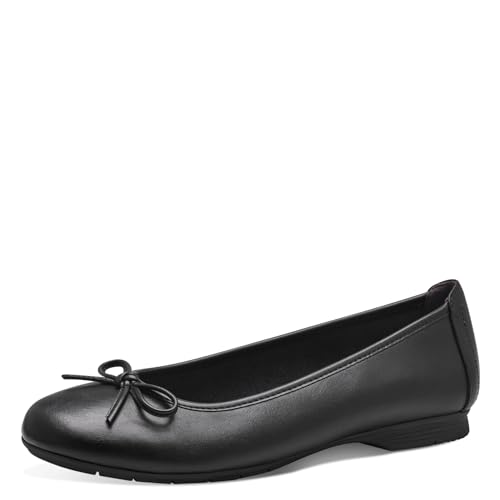 Jana Damen Ballerinas aus Kunstleder Elegant Weite H Mehrweite, Schwarz (Black), 36 EU von Jana