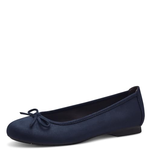 Jana Damen Ballerinas Elegant mit Schleife Weite H Mehrweite, Blau (Navy), 39 EU von Jana