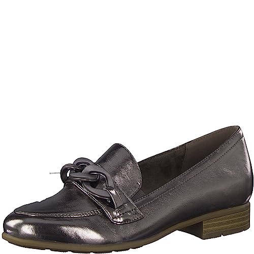 Jana Damen Loafer ohne Absatz Vegan Blockabsatz, Silber (Silber), 40 EU Jana Damen Loafer ohne Absatz Vegan Blockabsatz, Silber (Silber), 40 EU von Jana
