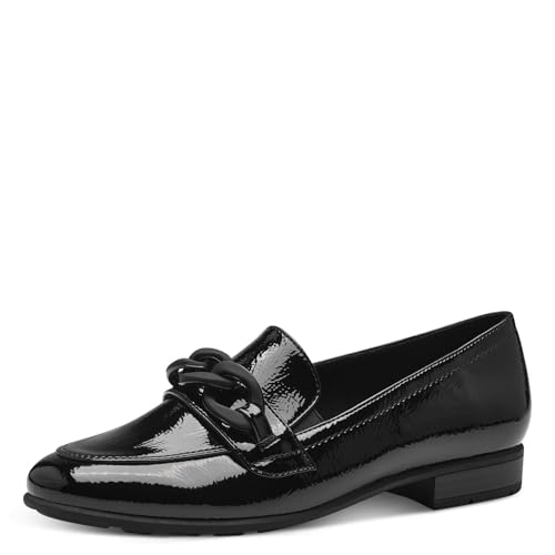 Jana Damen Loafer ohne Absatz Vegan Blockabsatz, Schwarz (Schwarz Lack), 37 EU Jana Damen Loafer ohne Absatz Vegan Blockabsatz, Schwarz (Schwarz Lack), 37 EU von Jana