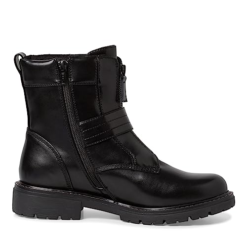 Jana Damen Stiefeletten ohne Absatz aus Kunstleder mit Schnalle Weite H Mehrweite, Schwarz (Black), 37 EU Jana Damen Stiefeletten ohne Absatz aus Kunstleder mit Schnalle Weite H Mehrweite, Schwarz (Black), 37 EU von Jana