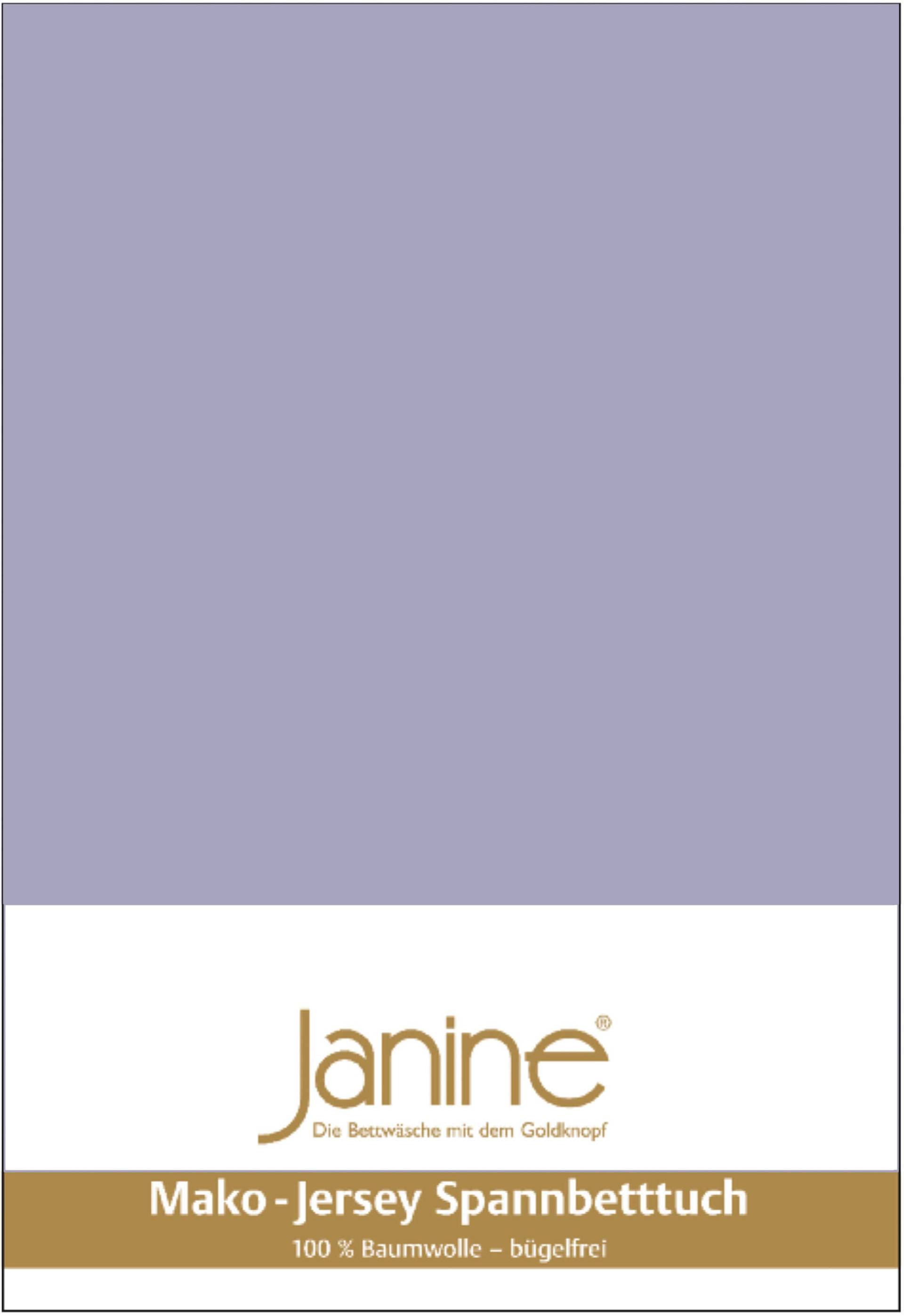Janine Spannbettlaken "MAKO-FEINJERSEY 5007", aus 100% Baumwolle, für Matratzen bis 26 cm Höhe von Janine