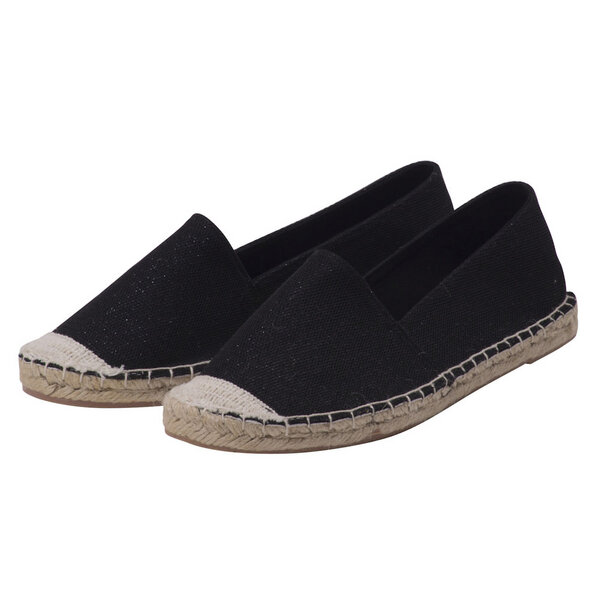 Japanwelt Espadrilles Damen Espadrilles Glitzer Canvas Slipper Sommerlatschen ALS Abendschuh von Japanwelt Espadrilles