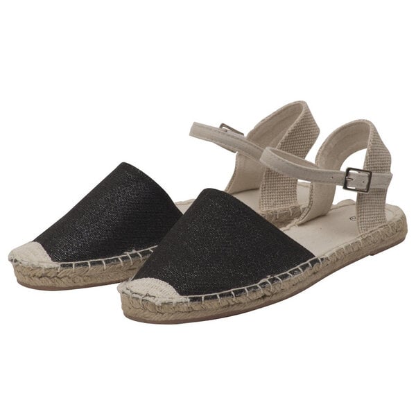 Japanwelt Espadrilles Damen Espadrilles Riemchen Canvas offen Slipper Sommersandalen von Japanwelt Espadrilles