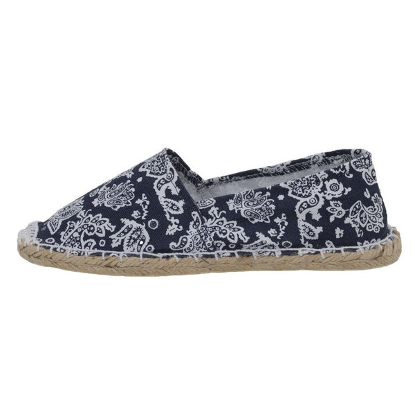 Japanwelt Espadrilles Paisley Muster Espadrilles Classic Canvas Damen und Herren Blau Weiß von Japanwelt Espadrilles