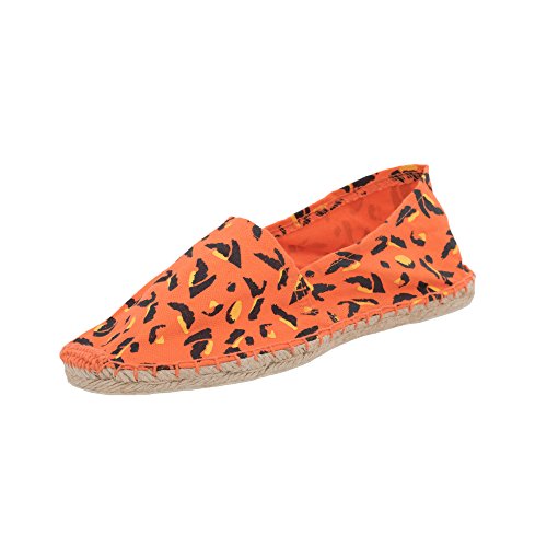 Japanwelt Damen Espadrilles Canvas Leoparden Muster Sommer Leo Slipper Viele Farben Größe 36 von Japanwelt