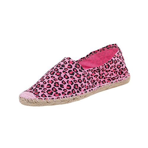 Japanwelt Damen Espadrilles Canvas Leoparden Muster Sommer Leo Slipper Viele Farben Größe 36 von Japanwelt