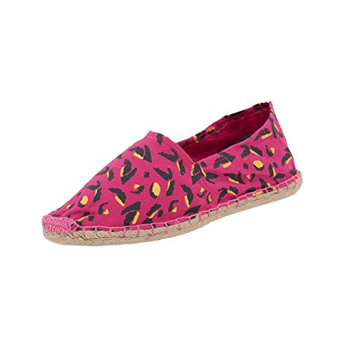 Japanwelt Damen Espadrilles Canvas Leoparden Muster Sommer Leo Slipper Viele Farben Größe 42 von Japanwelt