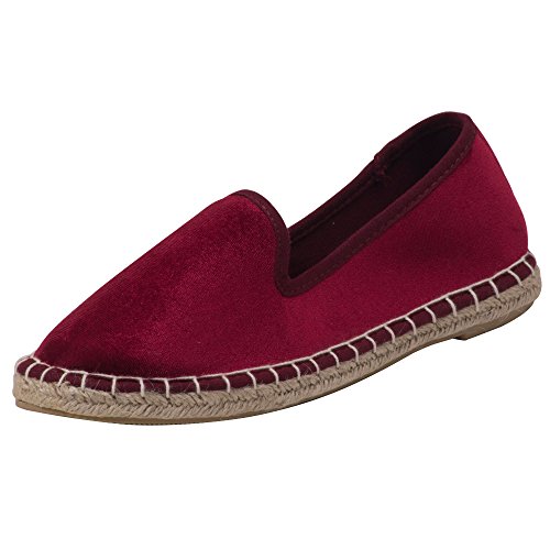 Japanwelt Espadrilles für Damen & Herren I Samt - Espandrillos Espadrille Espandrilles Sommer-Latschen Stoffschuhe Sommerschuhe Leinenschuhe Spanisch Plateau Mokassin Schlüpfschuhe Damenschuhe von Japanwelt