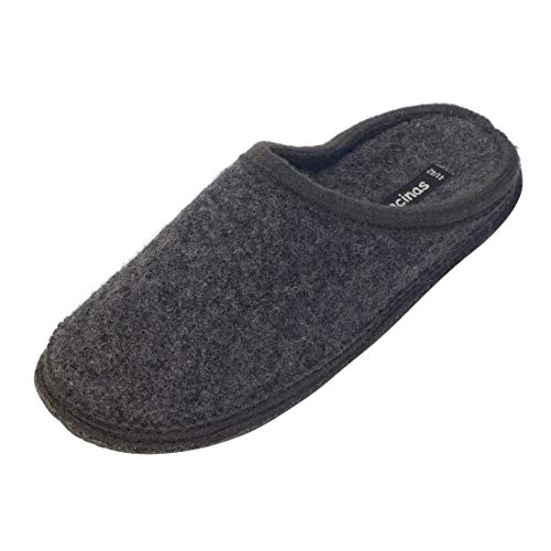 Japanwelt Filz-Hausschuhe Herren Anthrazit - warme Slipper Pantoffeln 100% Schafswolle Wollwalk Filzsohle 43/44 von Japanwelt