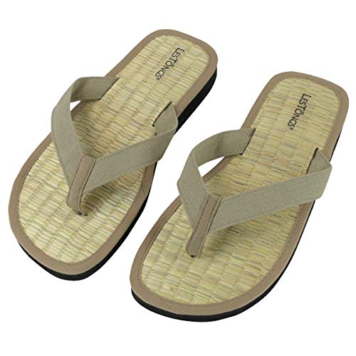 Japanwelt Les Tongs Zimtlatschen Y-Basic Beige - gesunde Zimtsandalen mit Zimtsohlen aus Vietnam - Unisex Größe 35/36 EU von Japanwelt