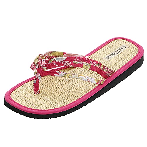 Japanwelt Zimtlatschen LesTongs Pink - offene Zimtsandalen mit Zehensteg für Damen - leichte & gesunde Zimtsohle, Zehentrenner mit Zimt, Zehensandale 39/40 von Japanwelt