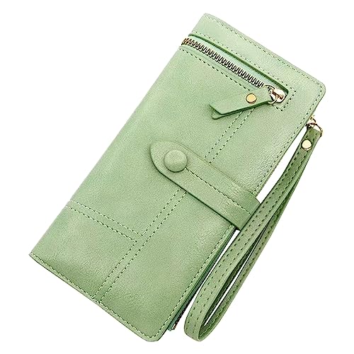 Jaskdconsy Damen-Geldbörse, modisches Muster, einfarbig, praktische Handtasche mit Reißverschluss Brieftasche Damen Klein Vintage von Jaskdconsy