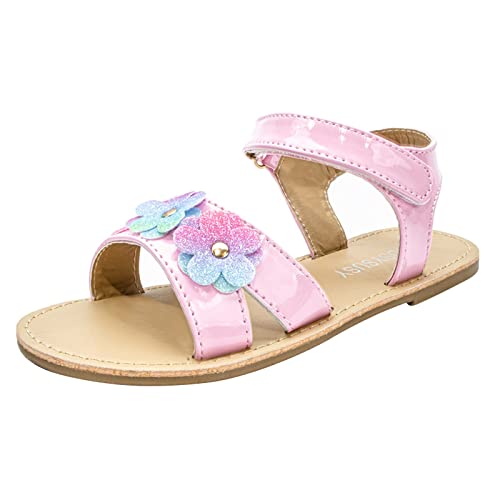 Kinder Sandalen Mädchen Mode Prinzessin Schuhe Elegante Schöne Sommerschuhe Weichen Sohlen Kinderschuhe Peeptoe Sandaletten Flach Rutschfest Strandschuhe Casual Flache Sandalen Freizeitschuhe von Jaskdconsy