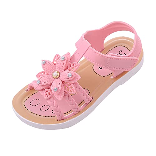 Sandalen Mädchen 36 Bohemian Prinzessin Schuhe Weichen Sohlen Sommerschuhe Flach Rutschfest Kinderschuhe Peeptoe Freizeitschuhe Mode Blume Strandschuhe Einfach Sandaletten Bequeme Damenschuhe von Jaskdconsy