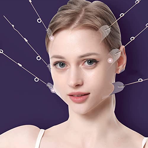 Face Lifting Tape Unsichtbar 11 * 11 * 1 20 Stück Face Lifting Tape Facelifting-Aufkleber Transparenter Unsichtbarer Gesichtsaufkleber V-förmiger Lift-Gesichtsaufkleber mit 8 Seilen (20 Aufkleber + von Jauarta