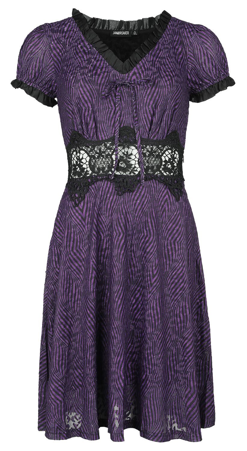 Jawbreaker Purple Zebra Dress Kurzes Kleid lila schwarz in L von Jawbreaker
