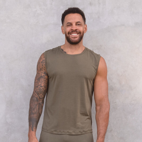 Jaya TOMMY - Herren - Atmungsaktives Tank Top aus softer, elastischer Tencel-Biobaumwoll-Mix, Yoga, Workout and andere Bewegungskünste von Jaya