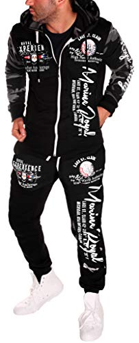 Jaylvis Herren Trainingsanzug Jogginganzug Sportanzug Streetwear Jogger Hausanzug A.2254 (S, Camou-Weiß) von Jaylvis