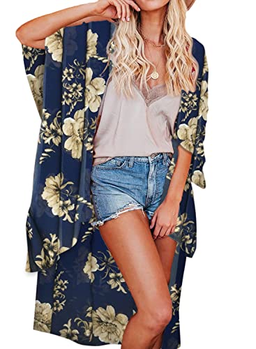 JayscreateEU Damen Sommer Kimono Cardigan Bikini Bluse Strandmode von JayscreateEU