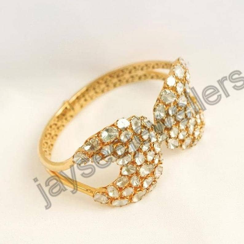 Armband Polki Diamant 925 Sterling Silber Schmuck Handmade Hochzeitsgeschenk Valentine Geschenk Für Sie von Jayseejewellers