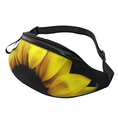 Verstellbare Bauchtasche, Flugzeug/Hüfttasche, für Damen und Herren, langlebig, leicht, kompakt, sicherer Reißverschluss für Fitness, Training, Klettern, Laufen, Reisen, Outdoor, sonnenblume, von Jcakes