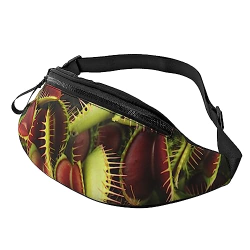 Verstellbare Bauchtasche, Pflanzen-/Hüfttasche für Damen und Herren, langlebig, leicht, kompakt, sicherer Reißverschluss für Fitness, Training, Klettern, Laufen, Reisen, Outdoor, Pflanze, von Jcakes