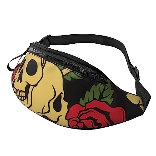 Verstellbare Bauchtasche, gelbe Narzissenblumen/Hüfttasche für Damen und Herren, langlebig, leicht, kompakt, sicherer Reißverschluss für Fitness, Training, Klettern, Laufen, Reisen, Outdoor, Rose und von Jcakes