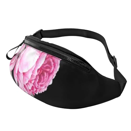 Verstellbare Bauchtasche, lila Schmetterling und Blume/Hüfttasche für Damen und Herren, langlebig, leicht, kompakt, sicherer Reißverschluss für Fitness, Training, Klettern, Laufen, Reisen, Outdoor, von Jcakes