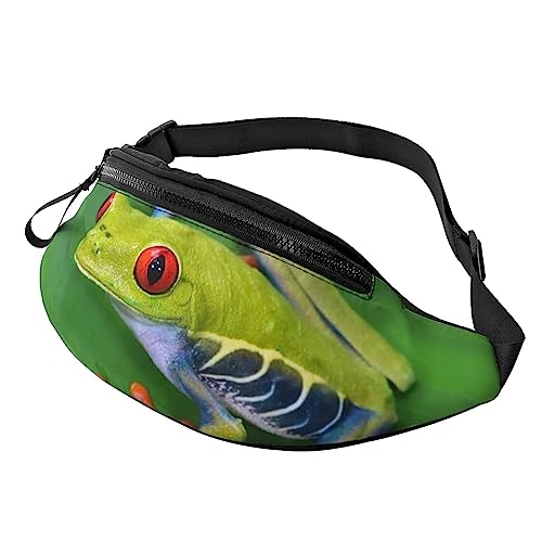 Verstellbare Bauchtasche, tropische Blätter/Hüfttasche für Damen und Herren, langlebig, leicht, kompakt, sicherer Reißverschluss für Fitness, Training, Klettern, Laufen, Reisen, Outdoor, Tierische von Jcakes