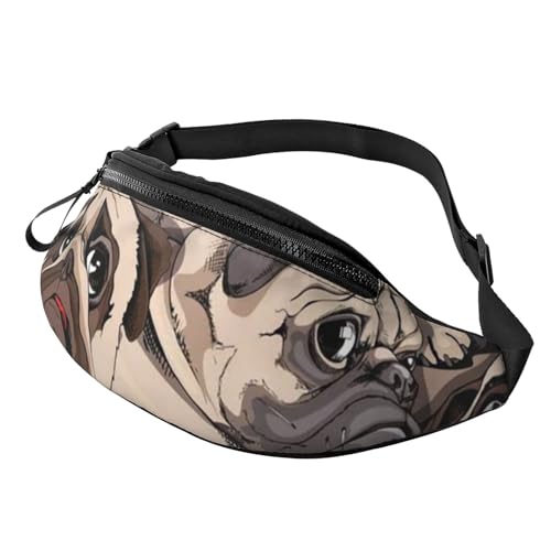 Verstellbare Gürteltasche, für Damen und Herren, langlebig, leicht, kompakt, sicherer Reißverschluss für Fitness, Training, Klettern, Laufen, Reisen, Outdoor, Hund 1, Einheitsgröße, Taschen-Organizer von Jcakes