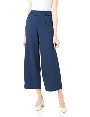 JDY Damen JDYGEGGO New Long Pant JRS NOOS Hose, Black Iris/Detail:Black Buttons, L/32 von JdY