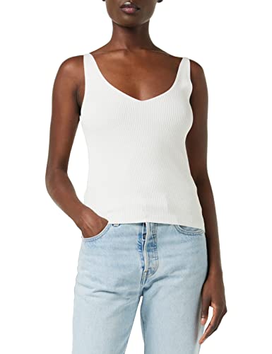 JDY Damen JDYNANNA S/L TOP KNT NOOS Trägershirt/Cami Shirt, Cloud Dancer, L von JdY