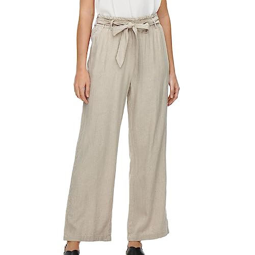 JdY Damen Jdysay Mw Linen Belt Pant WVN Noos Leinenhose, Oatmeal/Detail:Melange, 36 EU von JdY