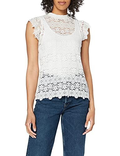 JDY Damen JDYBLOND S/L JRS NOOS Top, Cloud Dancer/Detail:DTM Button, XS von JdY