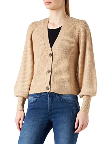 JDY Damen JDYDREA L/S Short Cardigan KNT NOOS Strickjacke, Simply Taupe/Detail:Melange, M von JdY