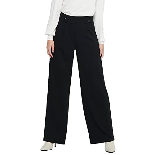 JDY Damen JDYGEGGO New Long Pant JRS NOOS weite Hose, Schwarz, L/32 von JdY