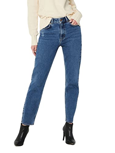 JDY Damen JDYKAJA Life HI STRGHT ANK DNM MB NOOS Jeans, blau, 28/32 von JdY