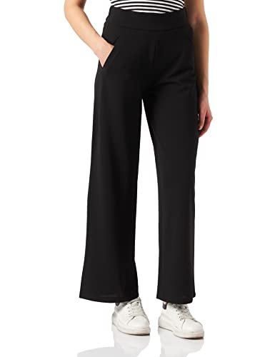 JDY Damen JDYLOUISVILLE Catia Wide Pant JRS NOOS Hose, Black, L/30 von JdY