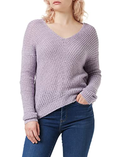 JDY Damen JDYNEW Megan L/S KNT NOOS Pullover, Pastel Lilac/Detail:W. Black PLY, S von JdY