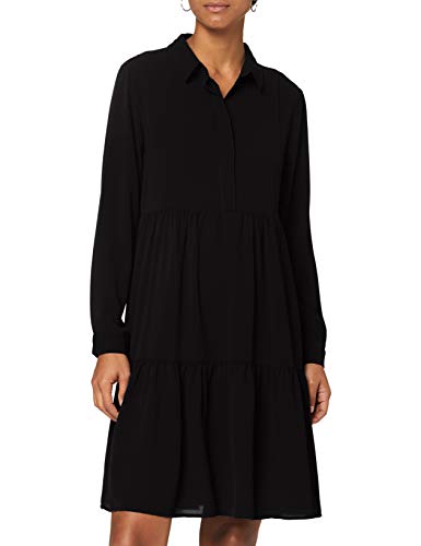 JDY Damen JDYPIPER L/S Shirt Dress WVN NOOS Lässiges Kleid, schwarz, 34 von JdY
