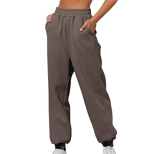 Damen Hose Hosen Lang Jogginghose Bequem Freizeithosen High Waist Pants Lässige Loose Sweathose mit Taschen Trainingshose Oversize Sporthose Casual Mode Y2K Cargohose Stretch Hosen Elegant Yogahose von Jdamsixygs