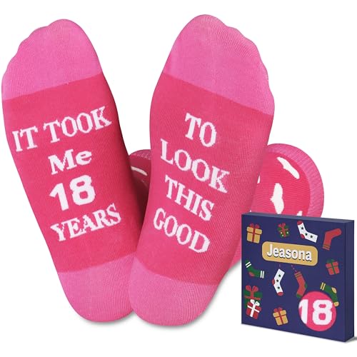 Jeasona Geburtstagsgeschenke für Frauen, Baumwollsocken, Geburtstagsgeschenke für sie, Mutter, Tochter, Schwester, Freunde, Pink-18, 6-9 Jeasona Geburtstagsgeschenke für Frauen, Baumwollsocken, Geburtstagsgeschenke für sie, Mutter, Tochter, Schwester, Freunde, Pink-18, 6-9 von Jeasona
