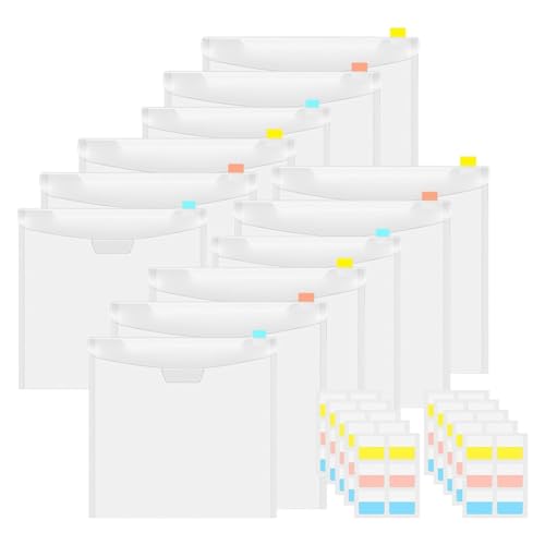 Jeenuuder 12 Stück Umschläge, Scrapbooking-Organizer, Aufbewahrungstaschen, für Papier, 30,5 x 30,5 cm, mit 60 selbstklebenden Etiketten Jeenuuder 12 Stück Umschläge, Scrapbooking-Organizer, Aufbewahrungstaschen, für Papier, 30,5 x 30,5 cm, mit 60 selbstklebenden Etiketten von Jeenuuder