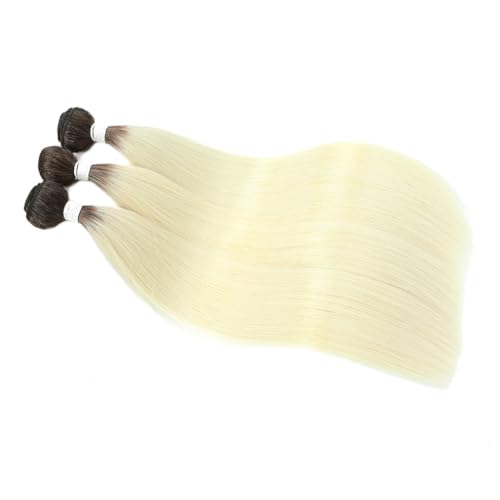 Lange Haare Weben Blonde Bundles Synthetische Gerade Ombre Blonde Rot Braun Hochtemperaturfaser Haarverlängerungen Für Frauen von Jegsnoe