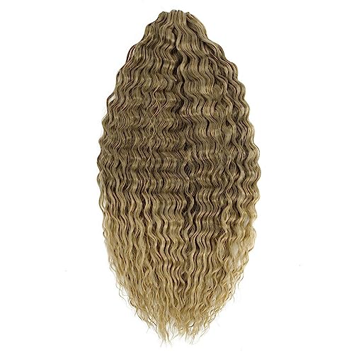 Lockiges Verlängerungshaar Deep Twist Crochet Hair Natürliche Synthetische Afro Curly Ombre 30 Zoll Wasserwelle Flechten Haarverlängerung Für Frauen von Jegsnoe