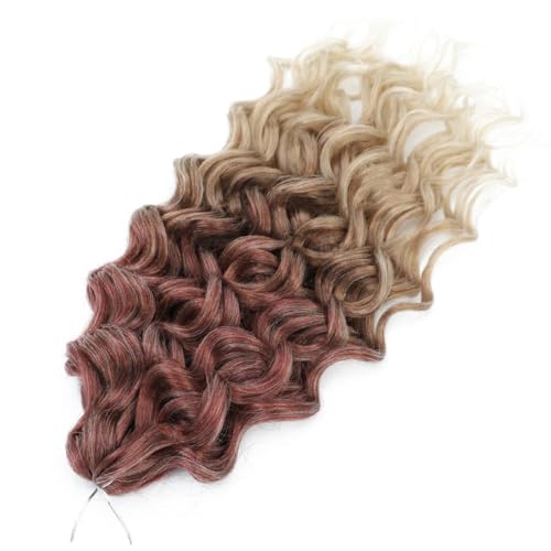 Ocean Wave Flechten Haarverlängerungen Tiefes Wellenförmiges Twist Häkelhaar Synthetische Afro Lockige Hawaii Ombre Häkelzöpfe Für Frauen von Jegsnoe