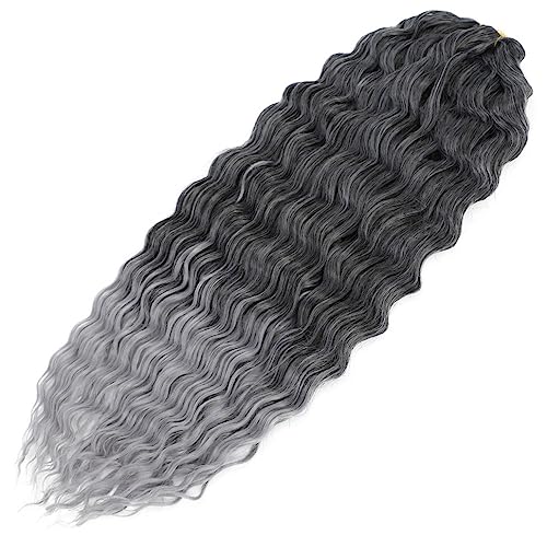 Tiefe Welle Twist Häkeln Haar Natürliche Synthetische Afro Lockige Häkeln Zöpfe Ombre Flechten Haar Extensions Für Frauen von Jegsnoe