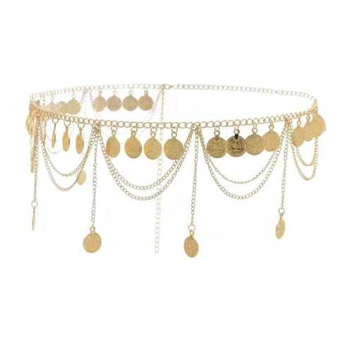 Vintage Böhmische Körperschmuck Gold Bauchketten Für Frauen Türkische Traditionelle Kleidung Metall Gürtel Tanz Taille Ketten von Jegsnoe