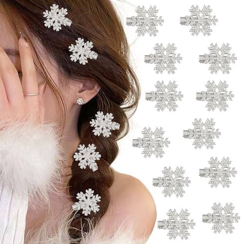 Schneeflocken-Haarspangen für Damen, glitzernde Strasssteine, silberfarben, für Weihnachten, Hochzeit, Brautparty, Haar-Accessoires, Winter, Weihnachten, Metall, Krokodil-Haarspangen, Party-Geschenke, Schneeflocken-Haarspangen für Damen, glitzernde Strasssteine, silberfarben, für Weihnachten, Hochzeit, Brautparty, Haar-Accessoires, Winter, Weihnachten, Metall, Krokodil-Haarspangen, Party-Geschenke, von Jelyne